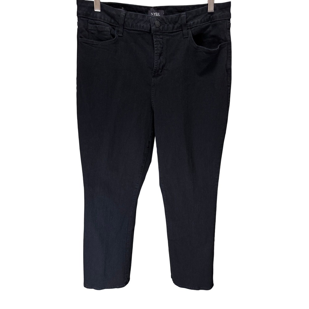 NYDJ Barbara Bootcut Jeans Womens 16 Black Lift Tuck Stretch Denim High‎ Rise